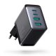 Joyroom charger GaN 67W 4 ports (2x USB, 2x USB C) black (TCG02) + cable USB C - USB C 100W 1.2m