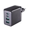 Joyroom charger GaN 67W 4 ports (2x USB, 2x USB C) black (TCG02) + cable USB C - USB C 100W 1.2m