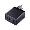 Joyroom charger GaN 67W 4 ports (2x USB, 2x USB C) black (TCG02) + cable USB C - USB C 100W 1.2m