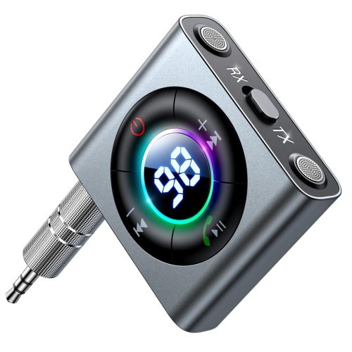 Joyroom Bluetooth AUX transmitter (transmitter / receiver) for car, TV gray (JR-CB2)