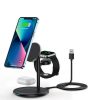 Choetech T585-F 3in1 Magnetic wireless charger station for iPhone 12/13/14 series,AirPods Pro and iwatch charger Black