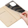 Dux Ducis Skin Pro Case For Xiaomi Redmi 11A / Poco C55 / Redmi 12C Cover Flip Card Wallet Stand Gold