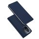 Dux Ducis Skin Pro Case For Xiaomi Redmi 11A / Poco C55 / Redmi 12C Cover Flip Card Wallet Stand Blue