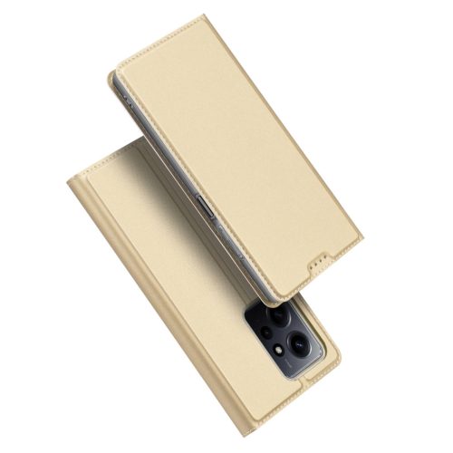 Dux Ducis Skin Pro Case For Xiaomi Redmi Note 12 Cover Flip Card Wallet Stand Gold