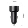 Car charger 2x USB C 70W with LED display Joyroom JR-CCD02 - black