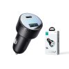 Car charger with voltmeter 53W (USB C, USB) Joyroom JR-CCD01 black