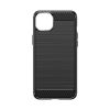 Flexible carbon pattern case for iPhone 15 Plus Carbon Case - black