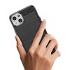 Flexible carbon pattern case for iPhone 15 Plus Carbon Case - black