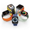 Magnetic Apple Watch SE, 9, 8, 7, 6, 5, 4, 3, 2, 1 (41, 40, 38 mm) Dux Ducis Strap (LD Version) - black and orange