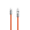 Angled cable USB C - USB C 120W 1m rotation 180° Dudao - orange