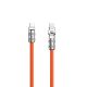 Angled cable USB C - USB C 120W 1m rotation 180° Dudao - orange