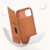 Nillkin Qin Pro Leather Flip Case with Camera Cover for iPhone 15 Plus - Brown