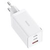 GaN 2xUSB C 1xUSB 65W fast charger Baseus GaN5 Pro + USB C - USB C 100W cable - white