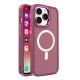 Magnetic Color Matte Case for iPhone 15 Plus - Burgundy