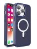 Magnetic Color Matte Case for iPhone 15 Plus - navy blue