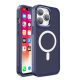 Magnetic Color Matte Case for iPhone 15 Plus - navy blue