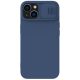 Nillkin CamShield Silky Silicone Case for iPhone 15 Plus with Camera Protector - Dark Blue