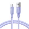 Joyroom Multi-Color Series SA34-AC6 USB-A / USB-C Cable 100W Fast Transfer 1m - Purple