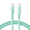 Joyroom Multi-Color Series SA34-CC3 USB-C / USB-C Cable 60W Fast Transfer 1m - Green