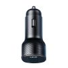 Joyroom JR-CCD03 3.4A car charger with 3x USB-A display - black