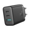 Joyroom JR-TCF10 fast charger 2x USB-C USB-A 32W - black