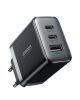 Joyroom JR-TCF10 fast charger 2x USB-C USB-A 32W - black