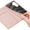 Wallet case with stand for Samsung Galaxy S23 FE Dux Ducis Skin Pro - pink