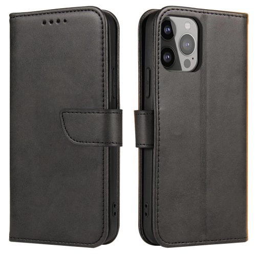 Magnet Case with flap and wallet for Samsung M14 - black