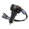 Baseus Enjoyment USB-C car charger with USB-C / Lightning 60W cable - black