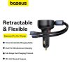 Baseus Enjoyment USB-A car charger with USB-C / Lightning 60W cable - black