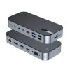 HUB Choetch M52 USB-C - USB-C PD/USB-C/USB-A/HDMI/VGA/DP/SD/TF/RJ45/AUX - gray