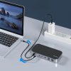 HUB Choetch M52 USB-C - USB-C PD/USB-C/USB-A/HDMI/VGA/DP/SD/TF/RJ45/AUX - gray