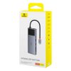 HUB 11in1 Baseus Metal Gleam Series USB-C to USB-C PD / USB-C / 3x USB-A / HDMI / AUX / RJ-45 / SD TF - gray