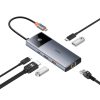 USB HUB 6in1 Baseus Metal Gleam Series II USB-A/USB-C/USB-C PD/HDMI/RJ45 - black