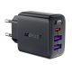 Acefast A57 PD 35W GaN charger 2 x USB-A + USB-C with 3 ports - black