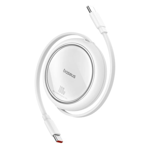 Baseus Free2Draw Mini USB-C - USB-C 100W 1m retractable cable - white