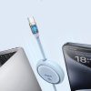 Baseus Free2Draw Mini USB-C - USB-C 100W 1m retractable cable - blue