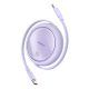 Baseus Free2Draw Mini USB-C - USB-C retractable cable 100W 1m - purple