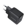 Choetech PD6051 USB-C USB-C PD 35W GaN wall charger with display - black