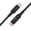 Acefast C7-03 USB-C USB-C 100W 1.2m cable with display - black