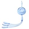 Joyroom S-A40 Colorful Series 3in1 retractable cable USB-A to USB-C / Lightning / microUSB 1m - blue