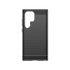 Carbon Case for Samsung Galaxy S24 Ultra Flexible Silicone Carbon Cover - Black