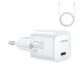 Joyroom JR-TCF02 USB-C PD 20W wall charger + USB-C cable - white