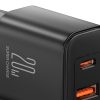 EU Joyroom JR-TCF05 20W USB-A USB-C charger + USB-C cable - black