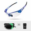 Rockbros 10069 photochromic UV400 cycling glasses - blue