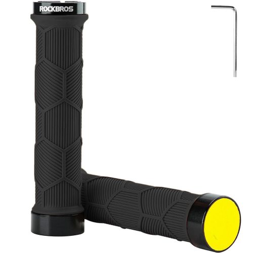 Rockbros 40720007001 bicycle grips with reflector - black