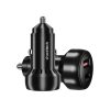 Choetech TC0014 USB-C USB-A PD 60W car charger with LED backlight - black