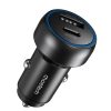 Choetech TC0014 USB-C USB-A PD 60W car charger with LED backlight - black