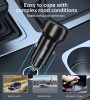 Choetech TC0014 USB-C USB-A PD 60W car charger with LED backlight - black