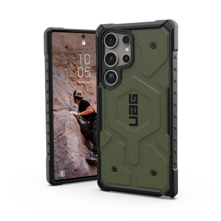 UAG Pathfinder Magnet case for Samsung Galaxy S24 Ultra with magnetic module - green